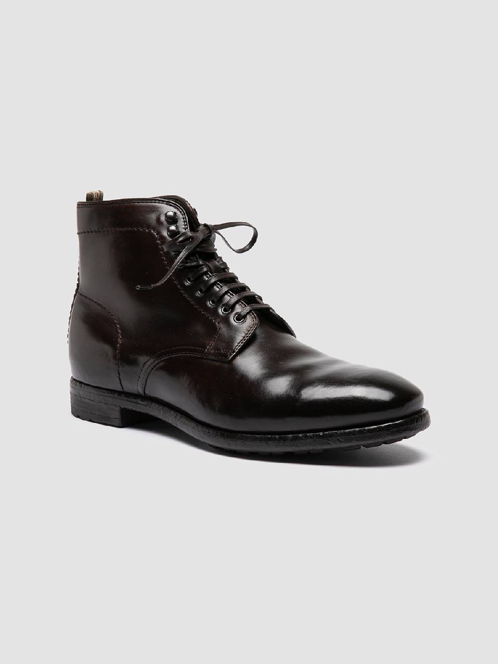 Officine Creative PRINCE 610 Stivaletti in Pelle Marrone Moda