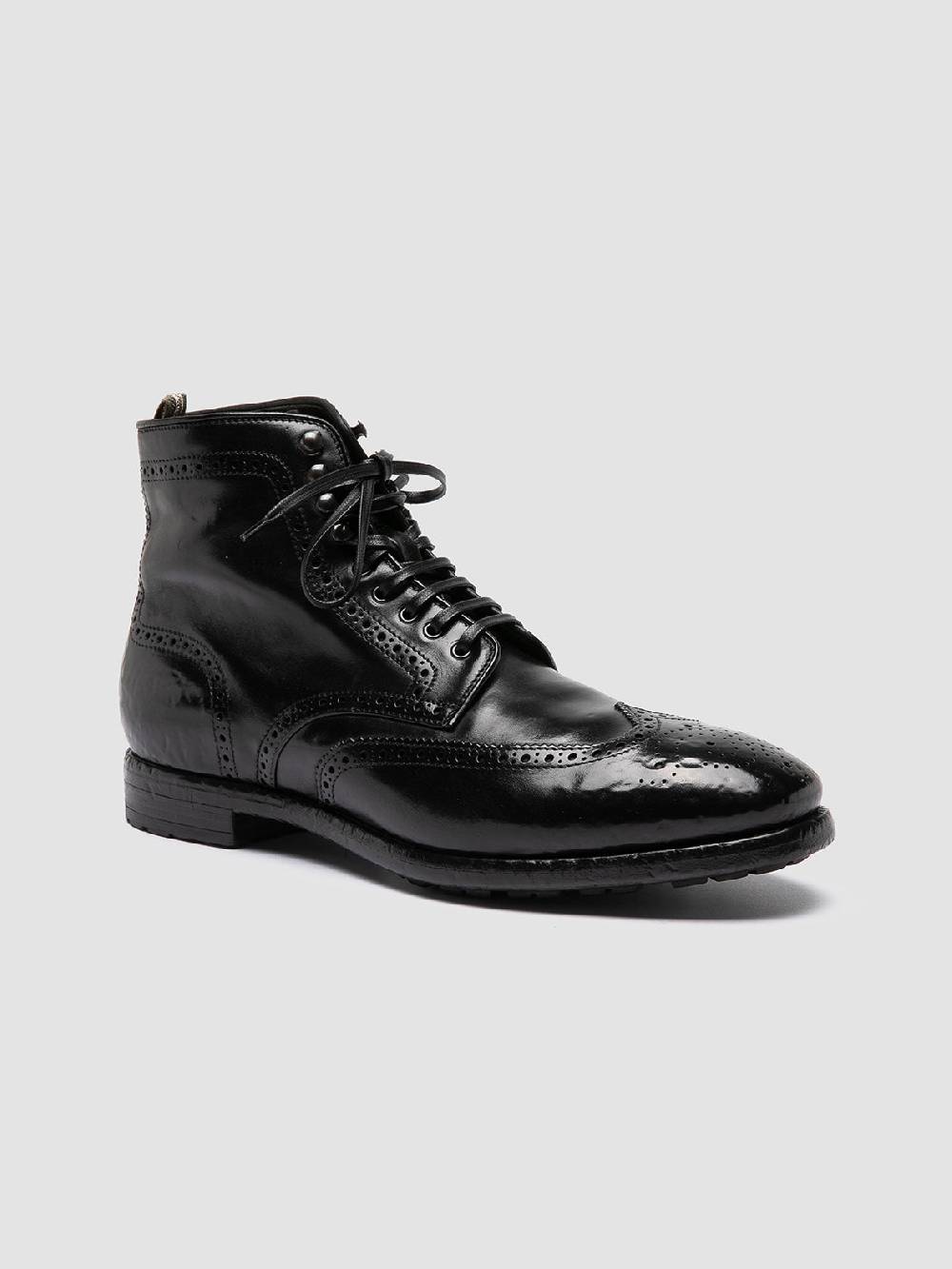 Officine Creative PRINCE 612 Stivaletti in Pelle Nera 2025