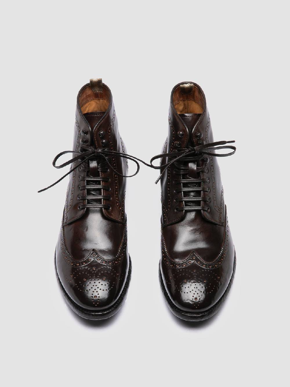 Officine Creative PRINCE 612 Stivaletti in Pelle Marrone Italy