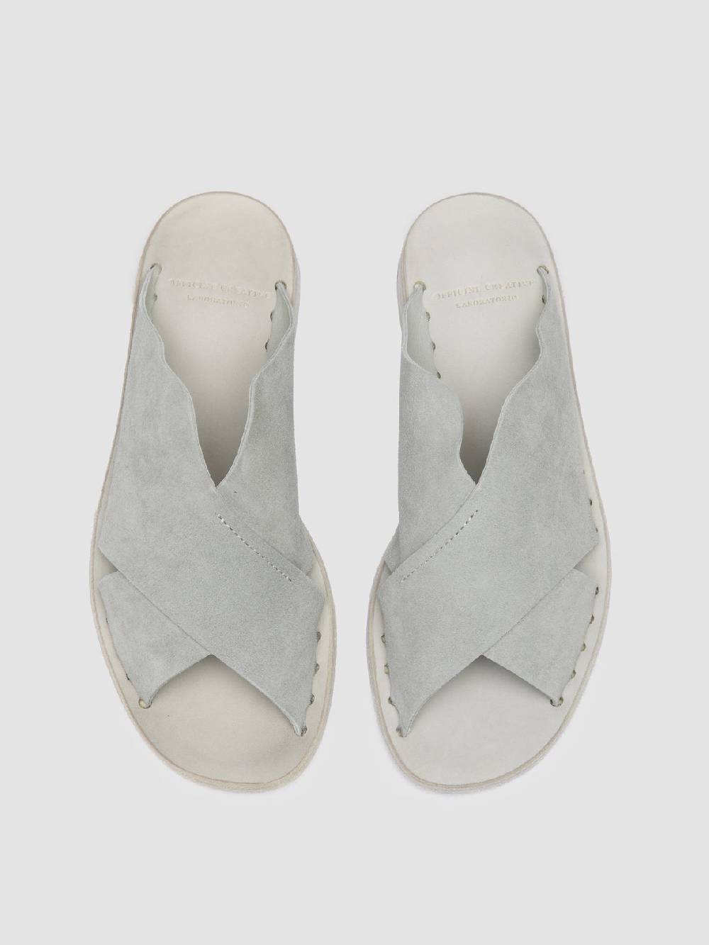 Officine Creative ITACA 019 Sandali in Pelle Scamosciata Tortora Spedizione Gratuita