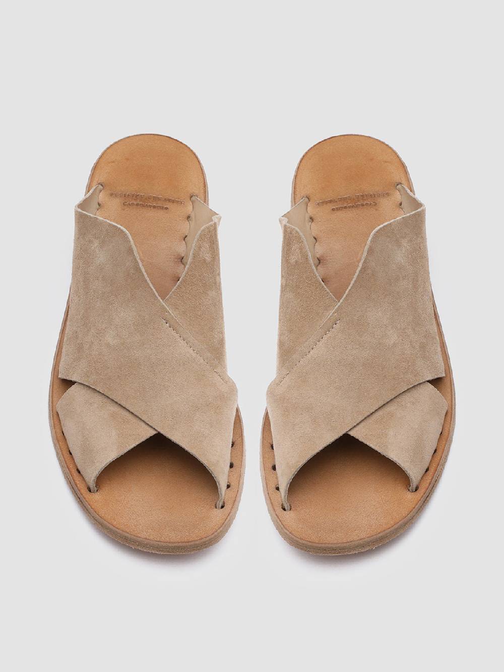 Officine Creative ITACA 019 Sandali in Pelle Scamosciata Marrone Pezzi Unici