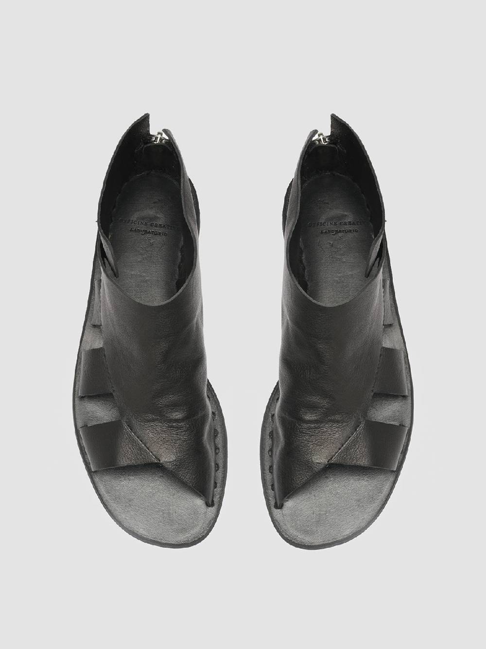 Officine Creative ITACA 032 Sandali in Pelle Nera Consegna Veloce