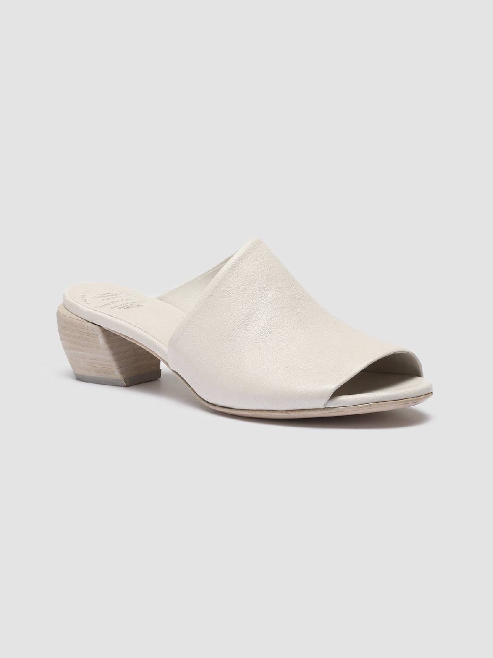 Officine Creative HELYETTE 016 Sabot in Pelle Bianca Prezzo Ridotto
