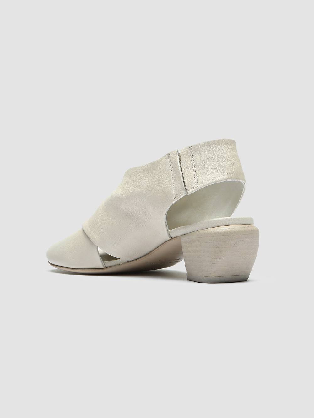 Officine Creative HELYETTE 024 Off White Leather Slide Sandals Sottocosto