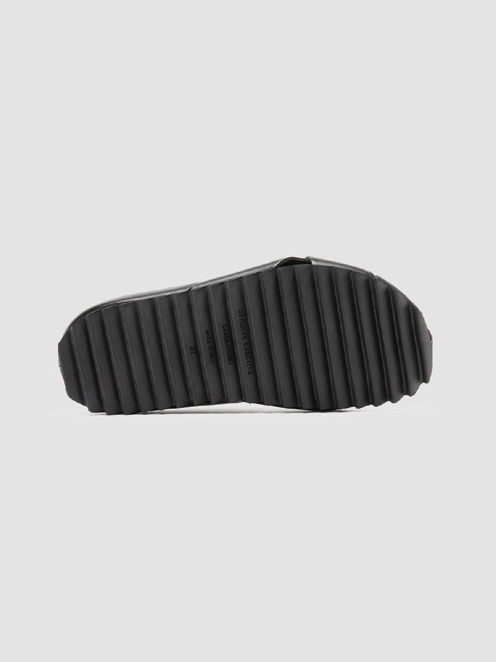 Officine Creative PELAGIE 018 Sandali Sabot in Pelle Nera Convenienza