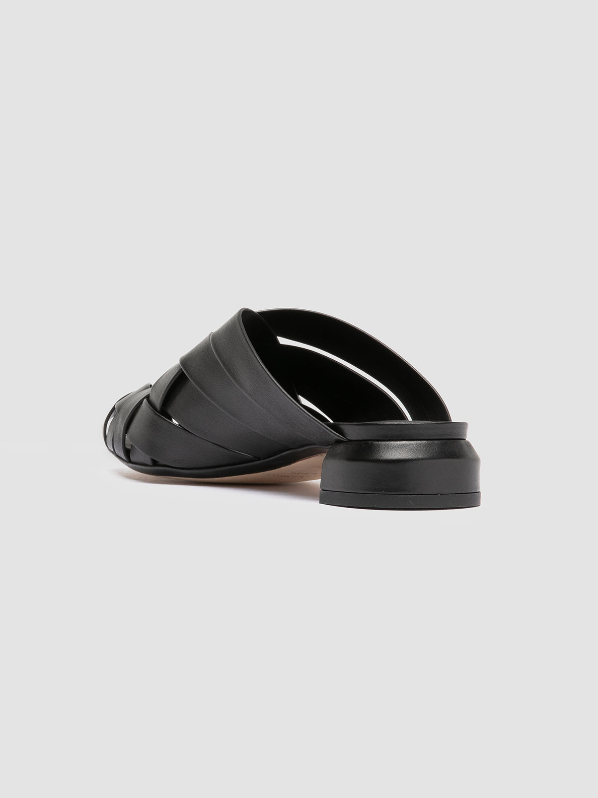 Officine Creative SAGE 105 Sandali Sabot in Pelle Nera Presa