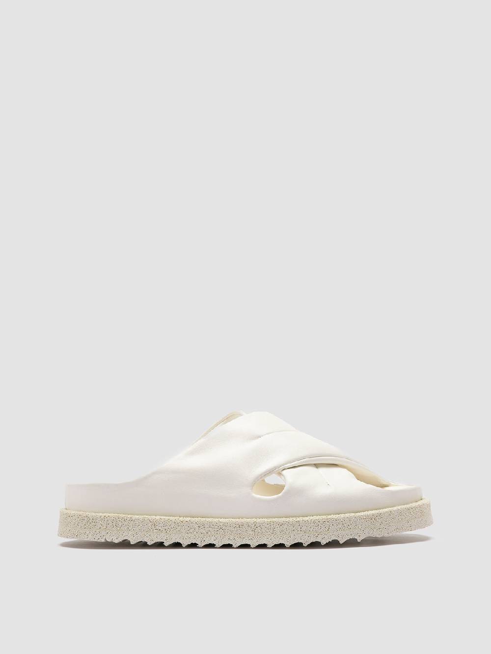 Officine Creative SANDS 103 Sandali Slide in Pelle Bianca Economico