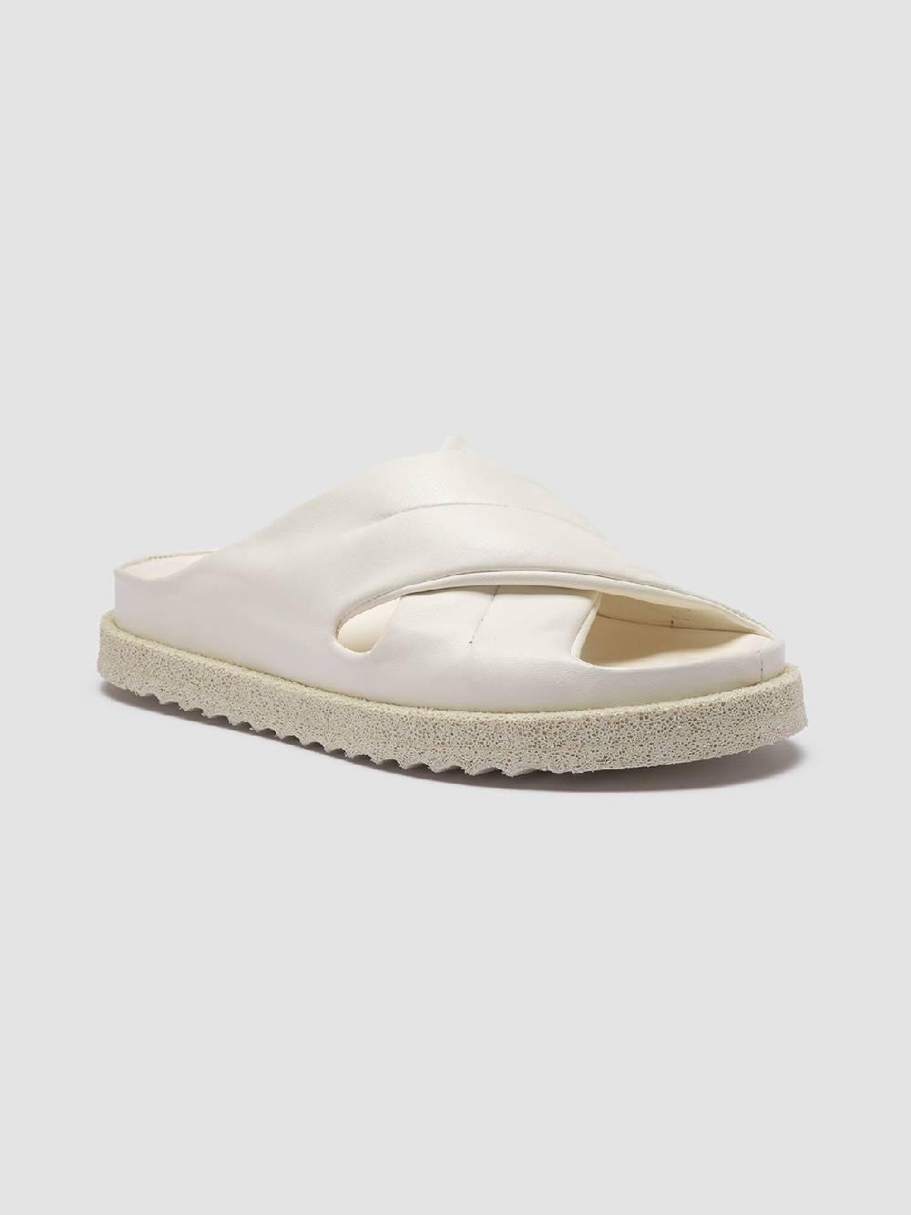 Officine Creative SANDS 103 Sandali Slide in Pelle Bianca Economico