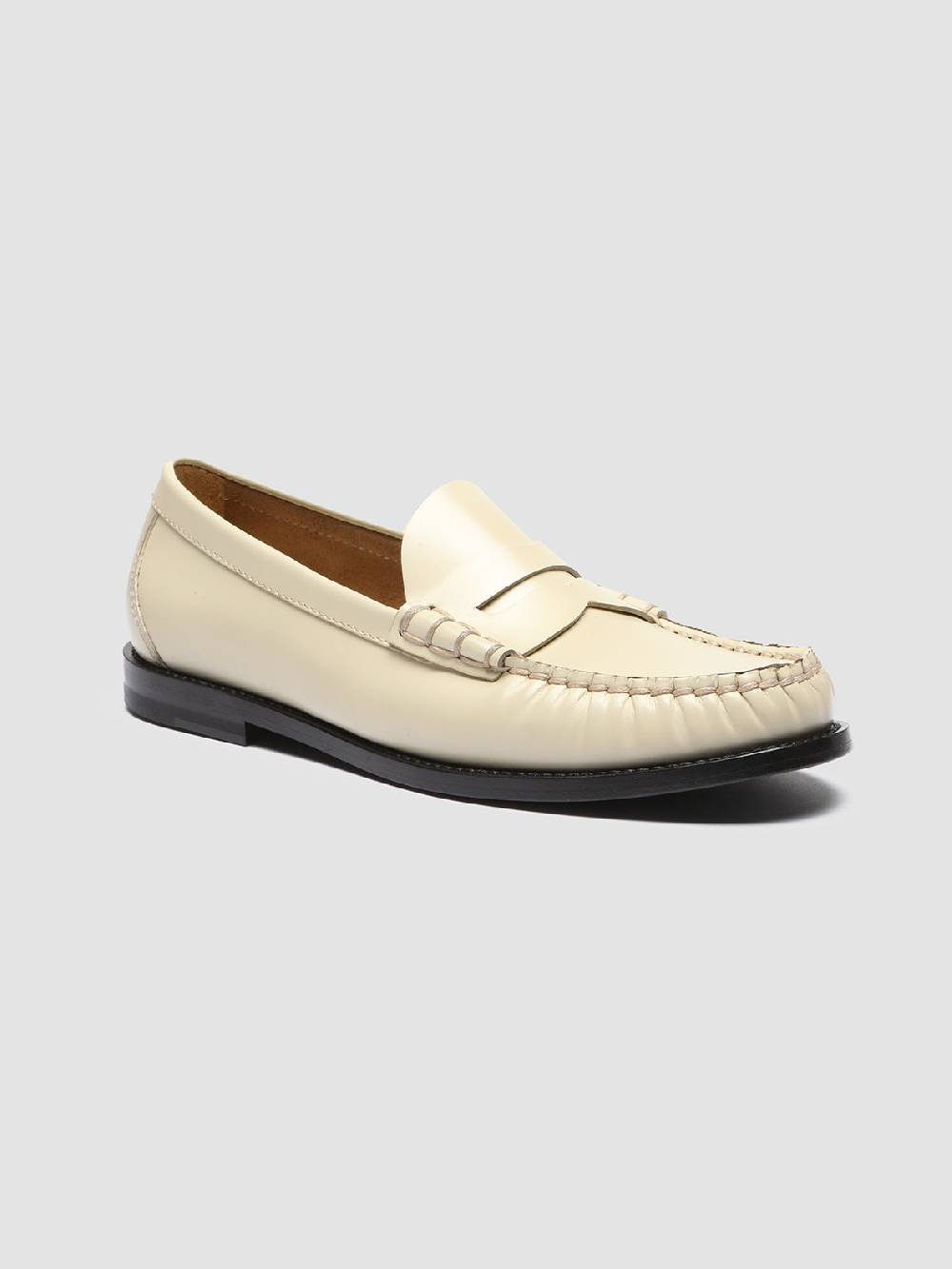 Officine Creative ZIVAGO 103 Ivory Leather Penny Loafers Online