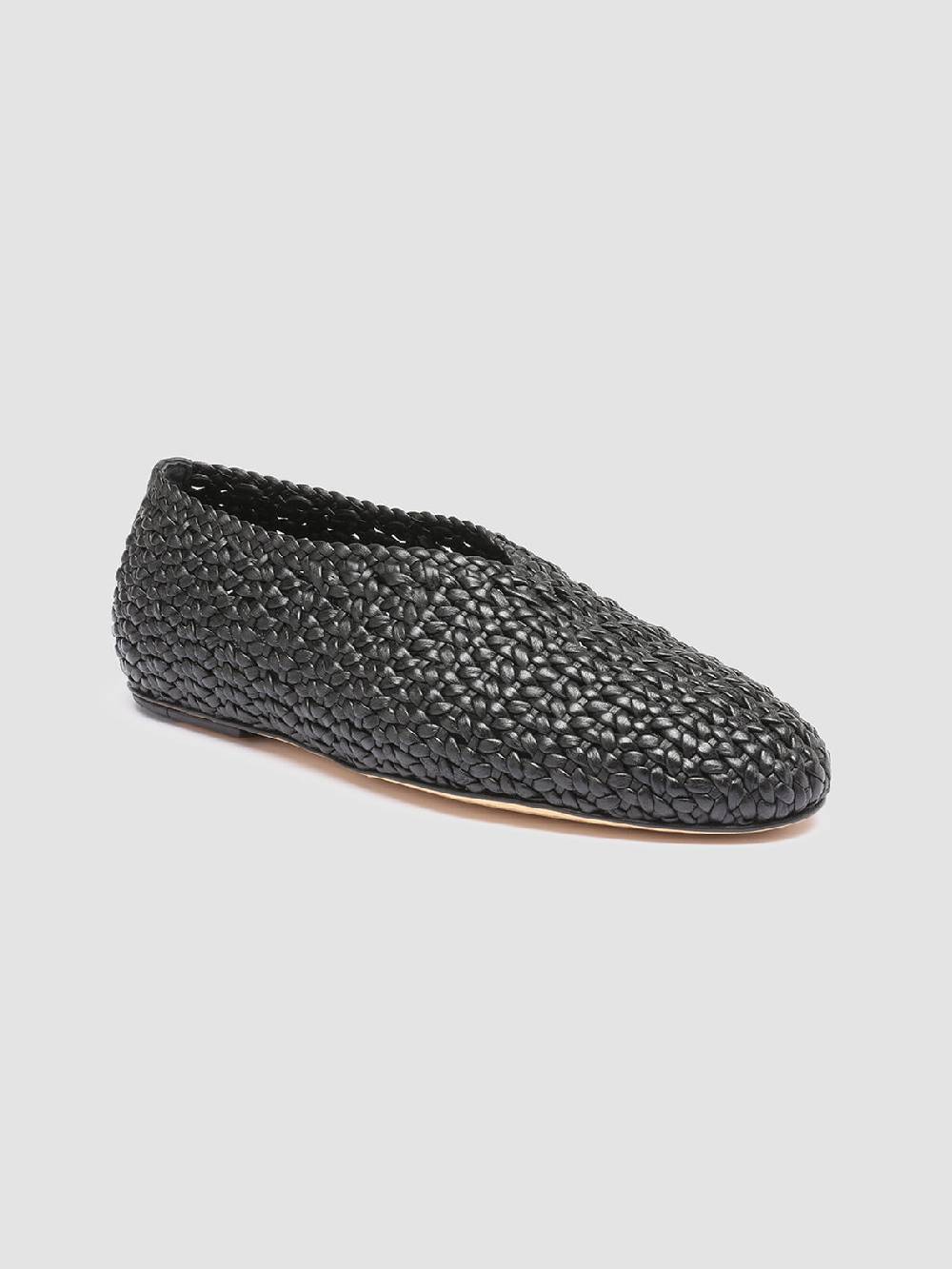 Officine Creative BESSIE 011 Mocassini in Pelle Nera Outlet