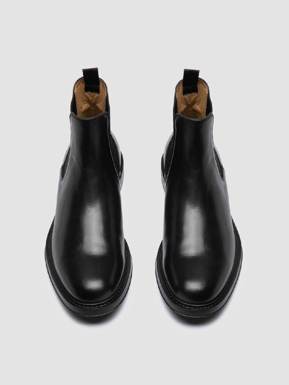 Officine Creative UNIFORM 005 Stivaletti Chelsea in Pelle Nera Offerte
