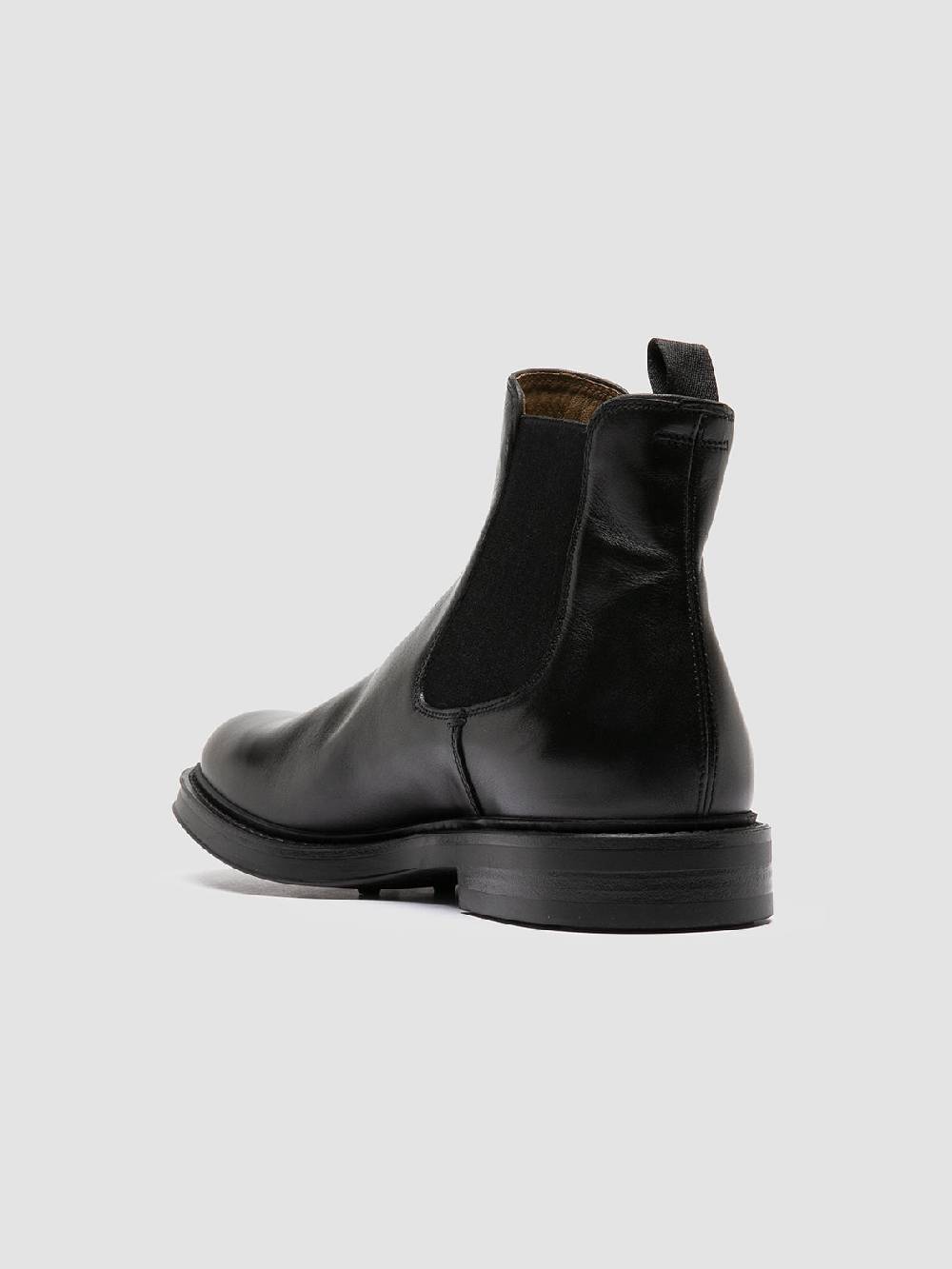 Officine Creative UNIFORM 005 Stivaletti Chelsea in Pelle Nera Offerte