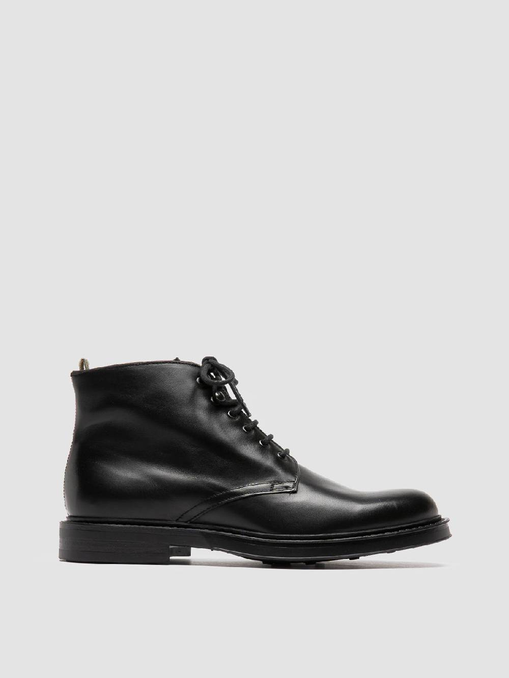 Officine Creative UNIFORM 018 Stivali Neri in Pelle Vendita Calda