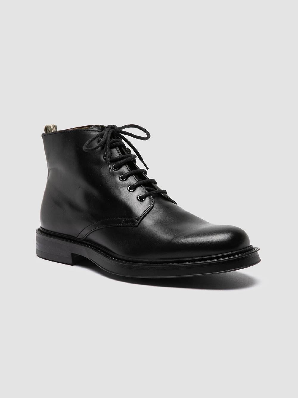 Officine Creative UNIFORM 018 Stivali Neri in Pelle Vendita Calda