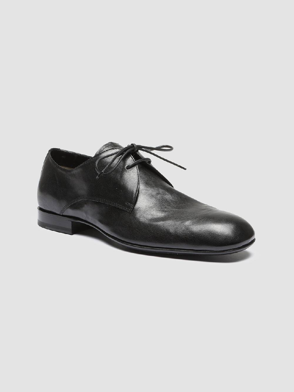Officine Creative HARVEY 002 Black Leather Derby Shoes In Saldo