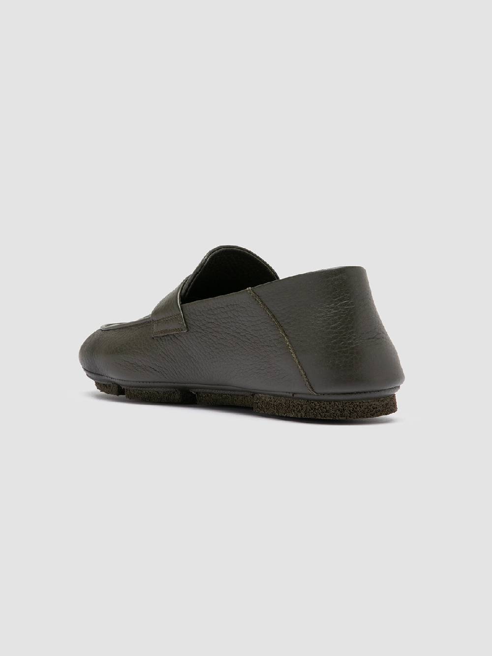 Officine Creative C-SIDE 001 Green Leather Loafers Moda