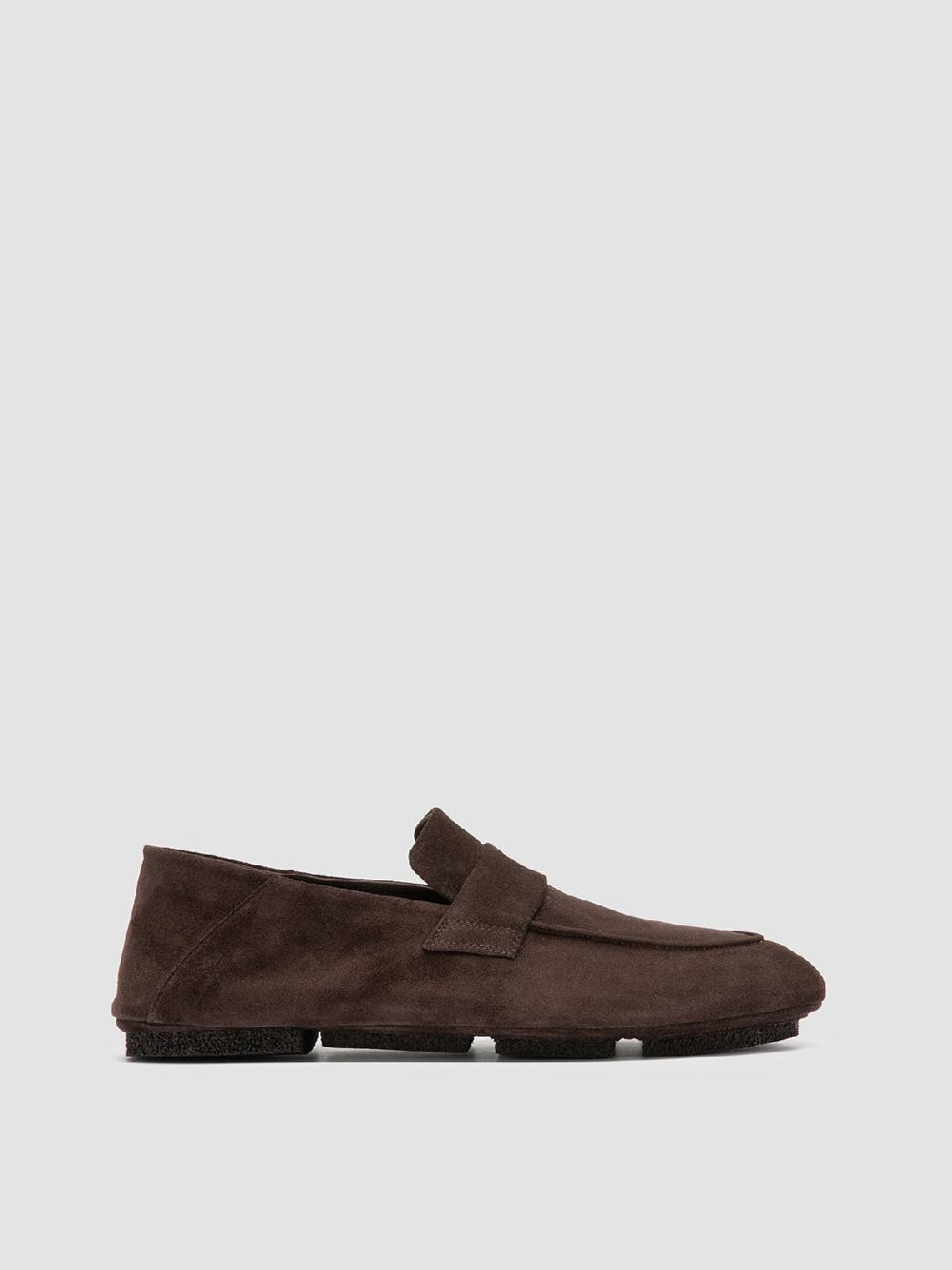 Officine Creative C-SIDE 001 Mocassini in Pelle Scamosciata Marrone Italy