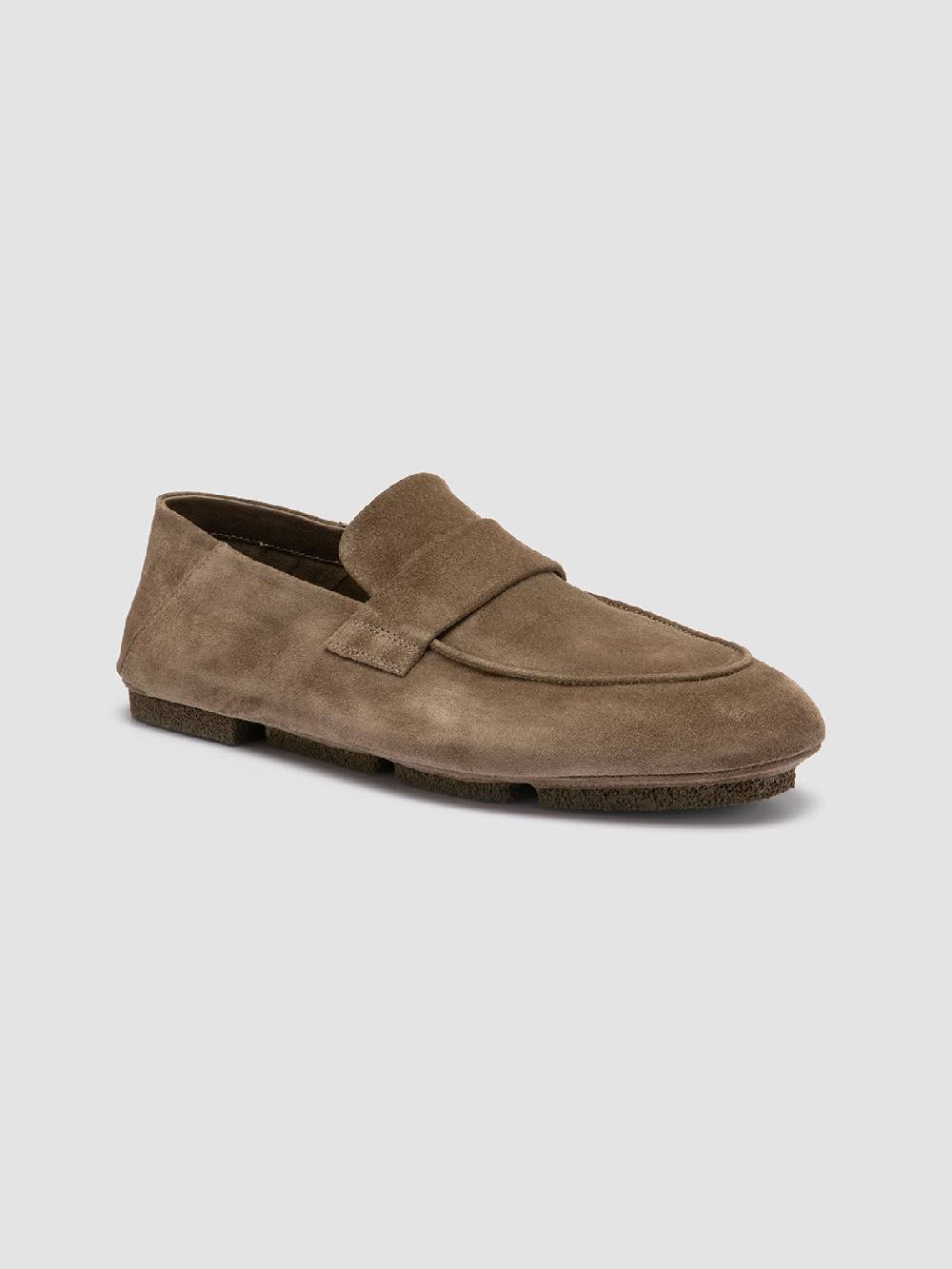 Officine Creative C-SIDE 001 Mocassini in Pelle Scamosciata Tortora Italia