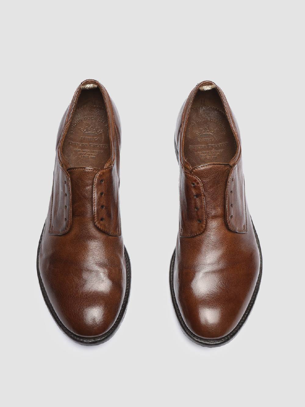 Officine Creative ARC 500 Derby in Pelle Marrone Nuovo