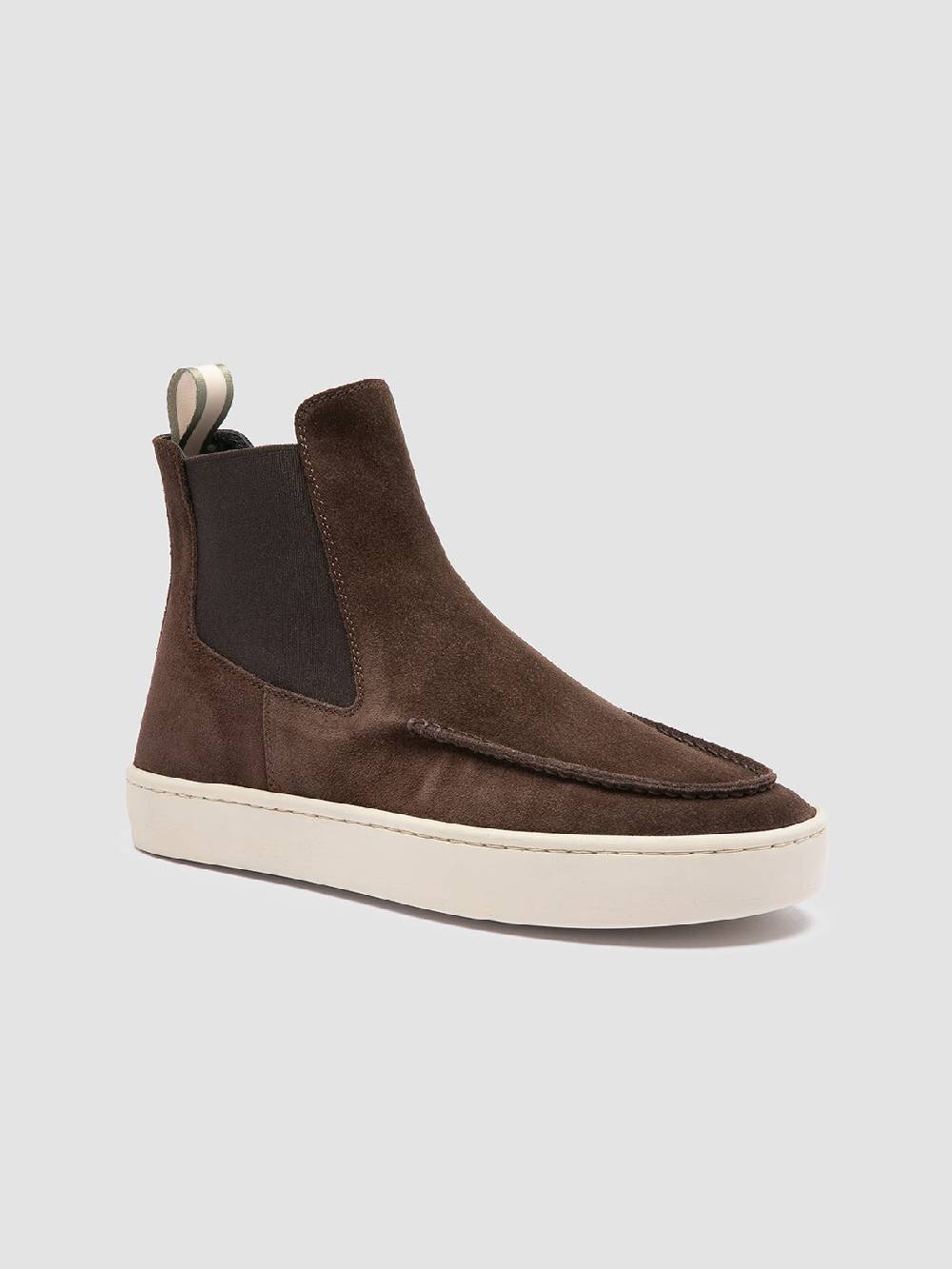 Officine Creative BUG 003 Stivaletti Chelsea in Pelle Scamosciata Marrone Pezzi Unici