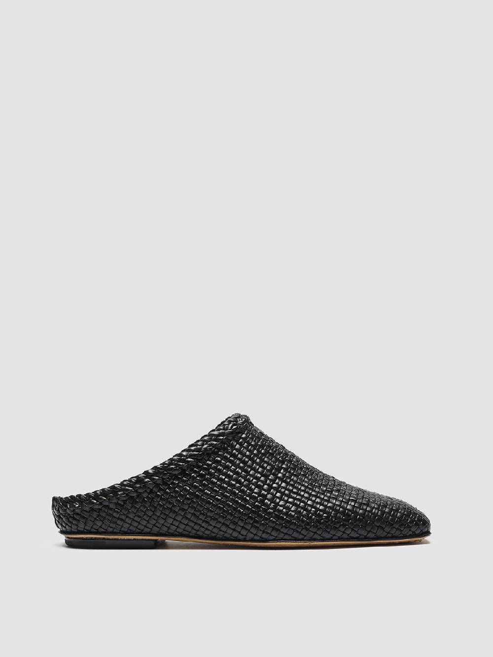 Officine Creative FLOW 001 Sabot in Pelle Nera Consegna Veloce