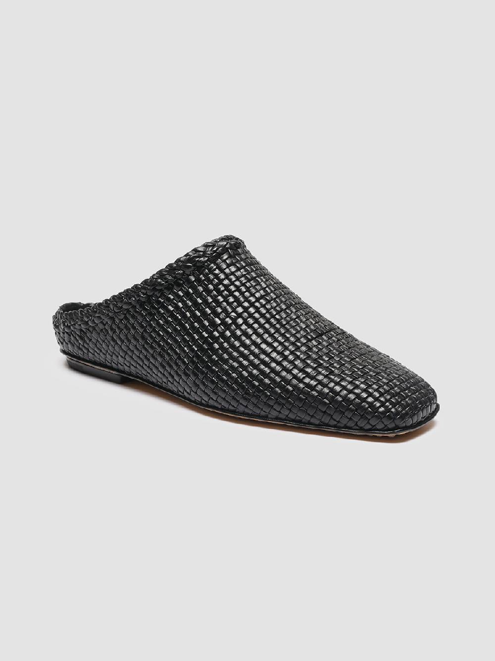 Officine Creative FLOW 001 Sabot in Pelle Nera Consegna Veloce