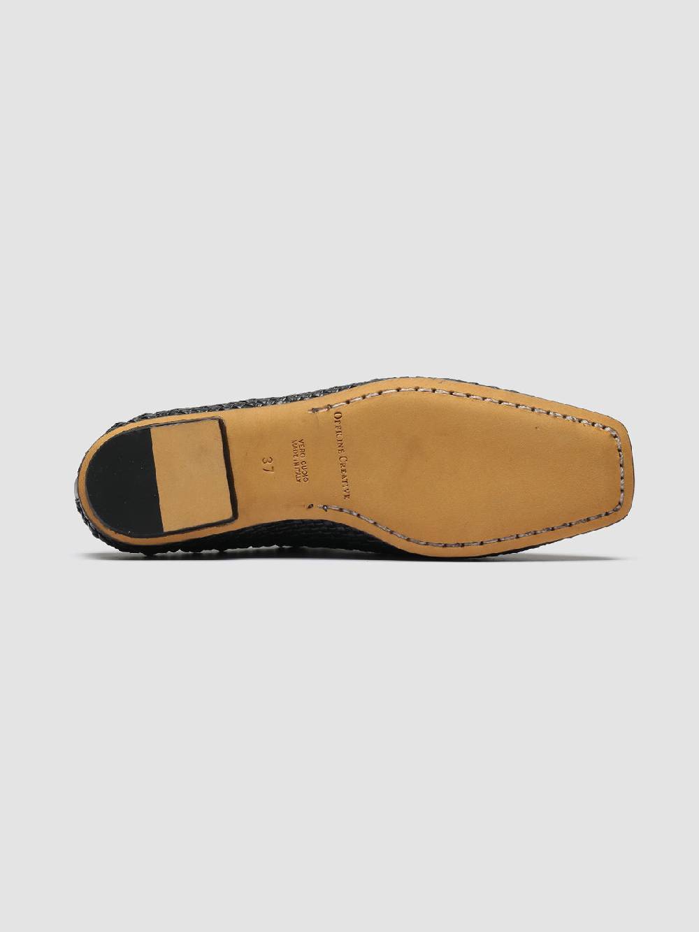 Officine Creative FLOW 001 Sabot in Pelle Nera Consegna Veloce