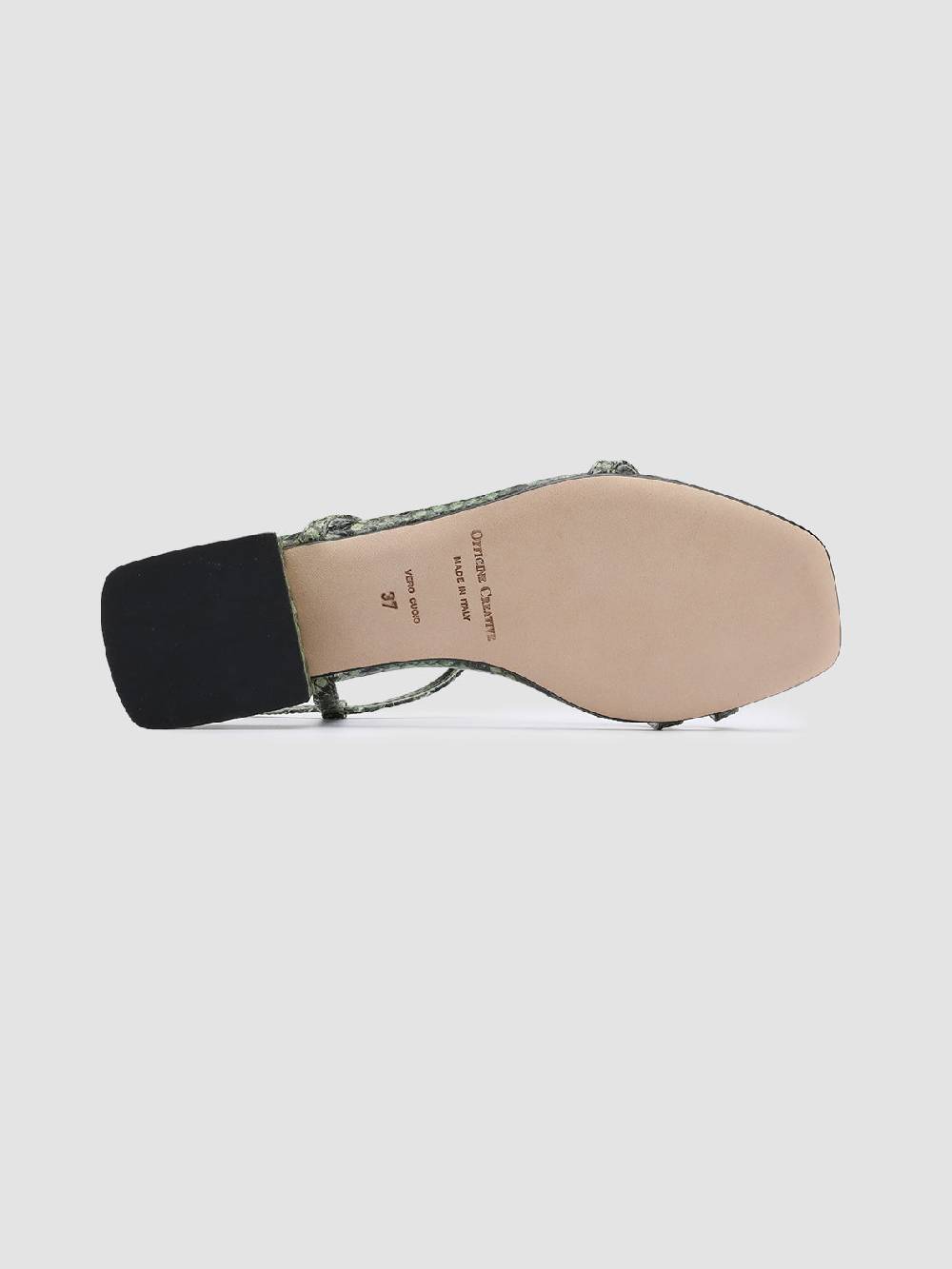 Officine Creative GILLIAN 004 Sandali in Pelle Verde Fino Al -60%