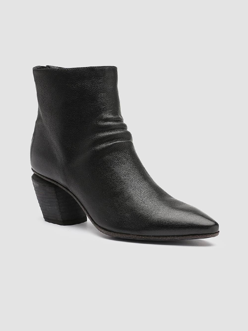 Officine Creative SEVERINE 008 Stivaletti in Pelle Nera con Zip Shopping Online