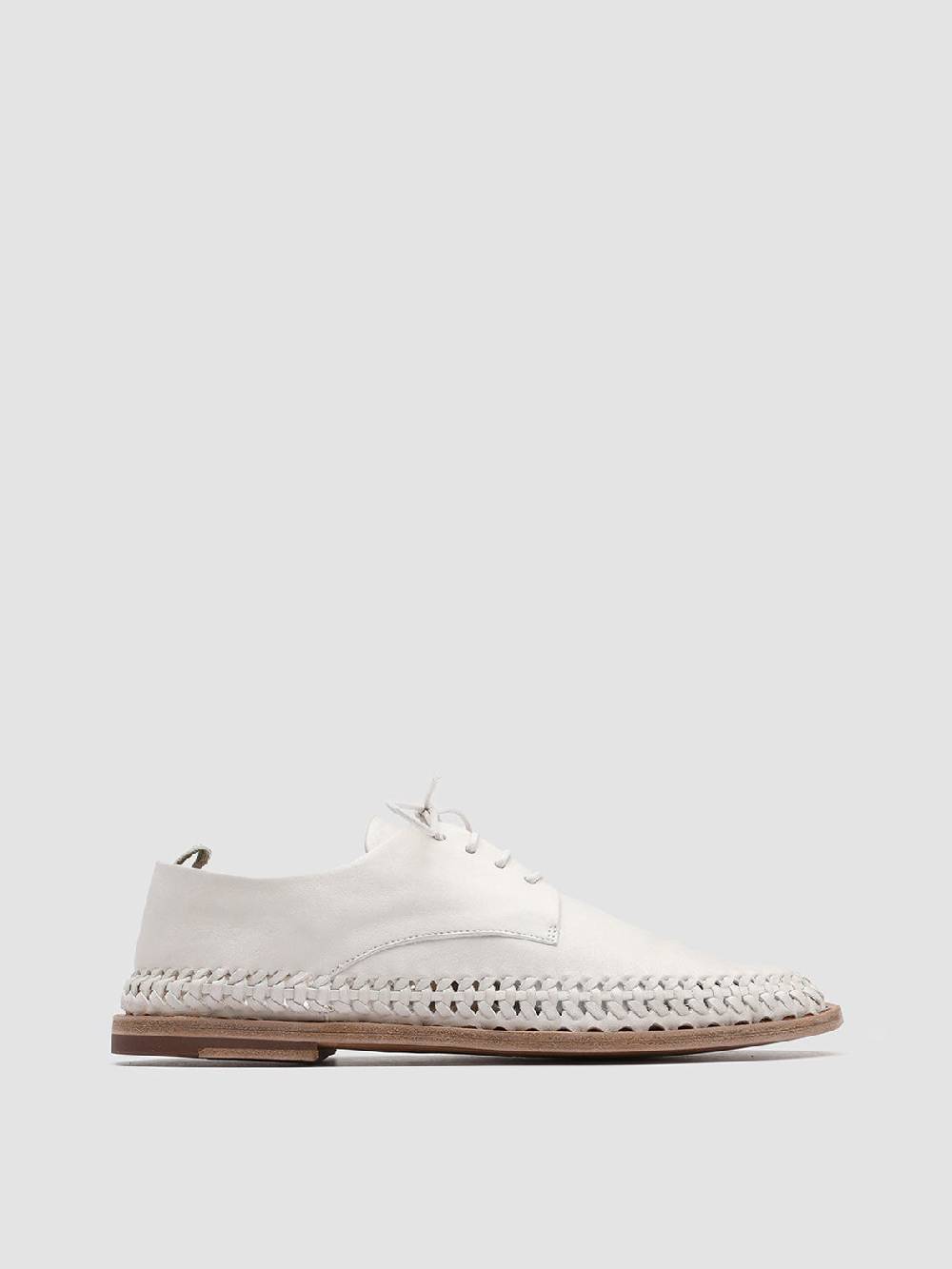 Officine Creative MABELLE 001 Derby in Nappa Bianca Prezzo Ridotto