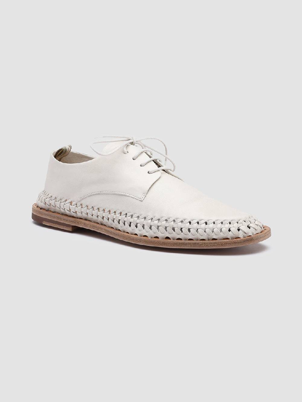 Officine Creative MABELLE 001 Derby in Nappa Bianca Prezzo Ridotto