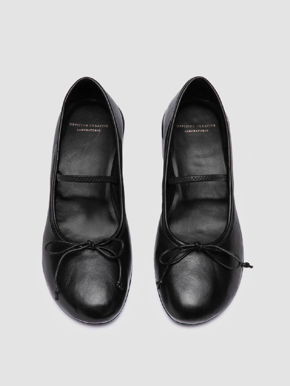 Officine Creative FLORE 001 Ballerine in Pelle Nera Sottocosto