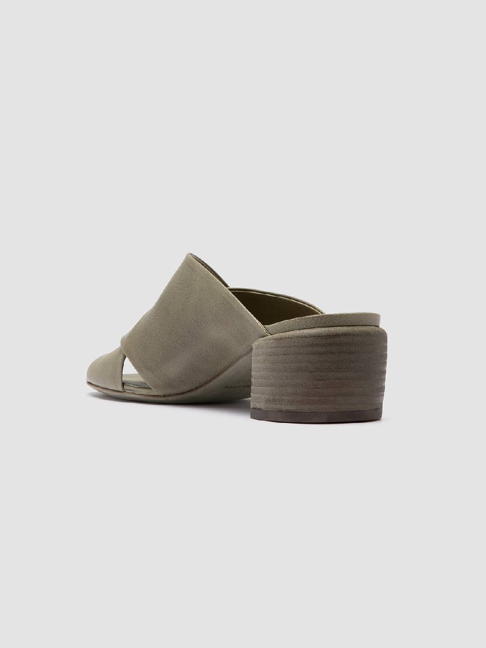 Officine Creative HADRY 007 Sandali Slide in Pelle Verde Offerta