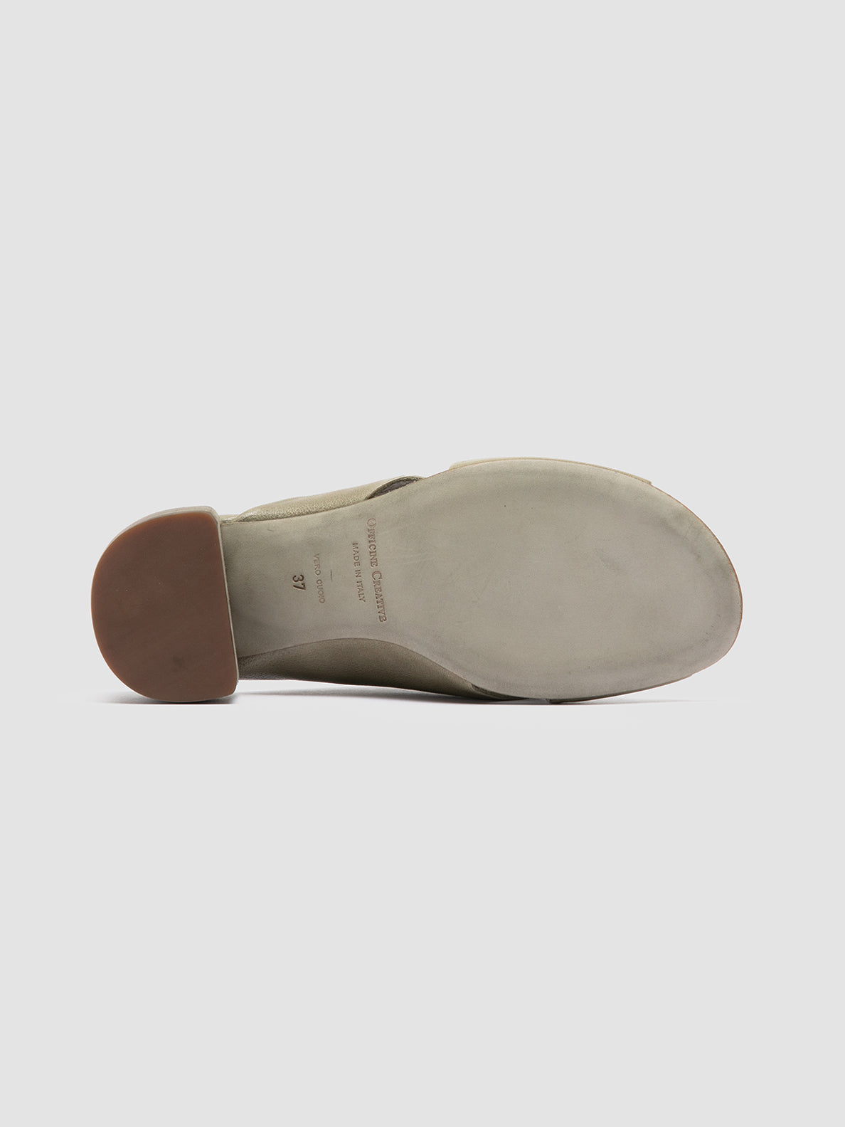 Officine Creative HADRY 007 Sandali Slide in Pelle Verde Offerta