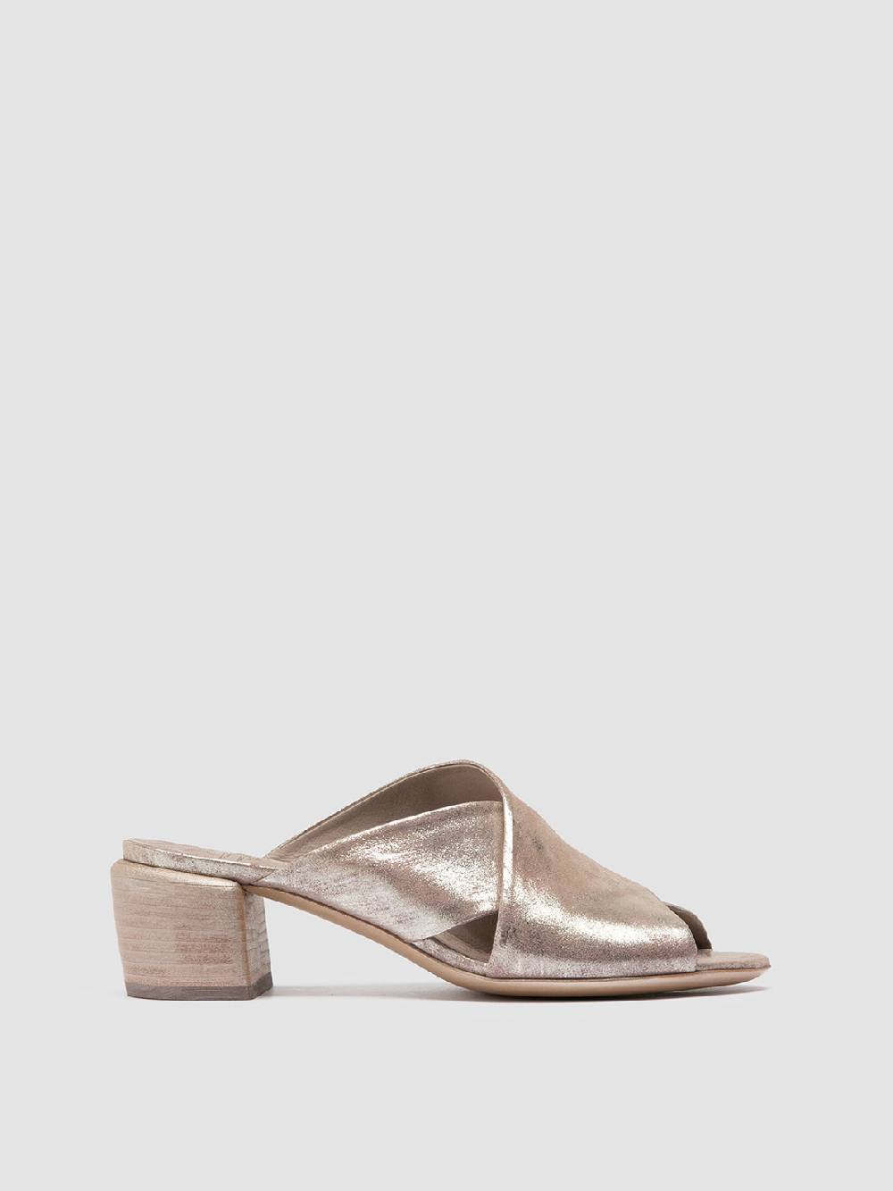 Officine Creative HADRY 007 Sandali Slide in Pelle Tortora Economico