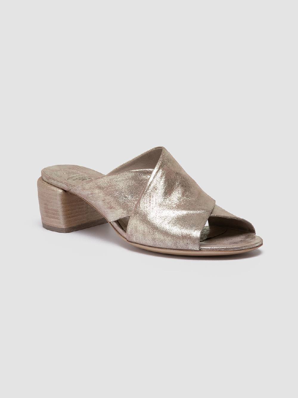 Officine Creative HADRY 007 Sandali Slide in Pelle Tortora Economico