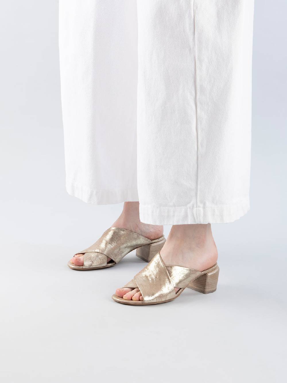 Officine Creative HADRY 007 Sandali Slide in Pelle Tortora Economico