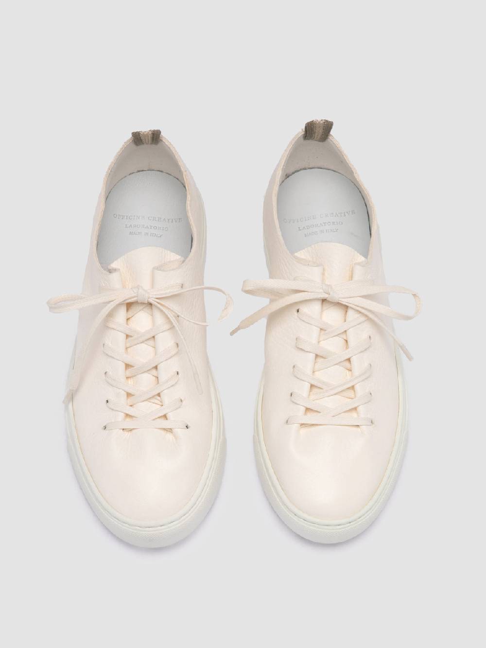 Officine Creative LEGGERA 100 White Leather Low Top Sneakers Vendita Economica
