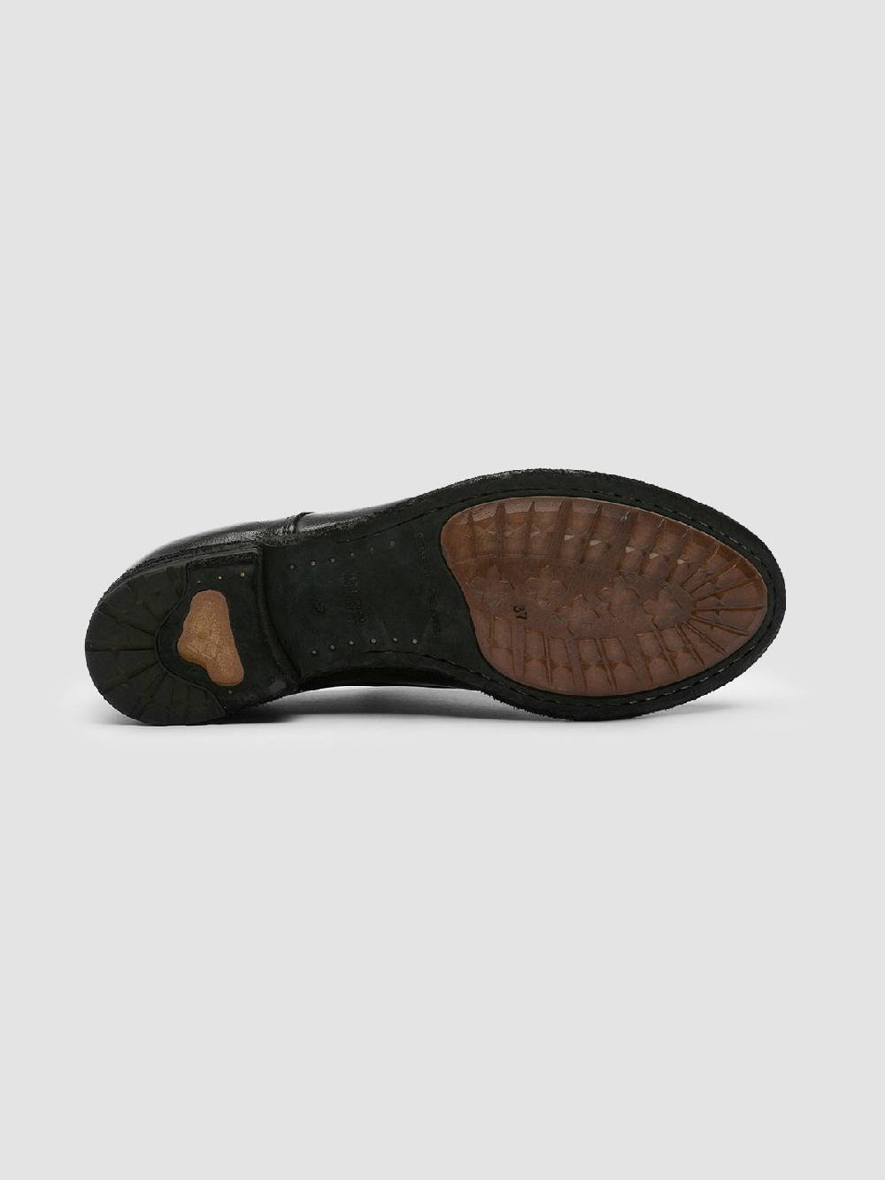 Officine Creative LEXIKON 012 Derby in Pelle Nera Saldi Di Fabbrica