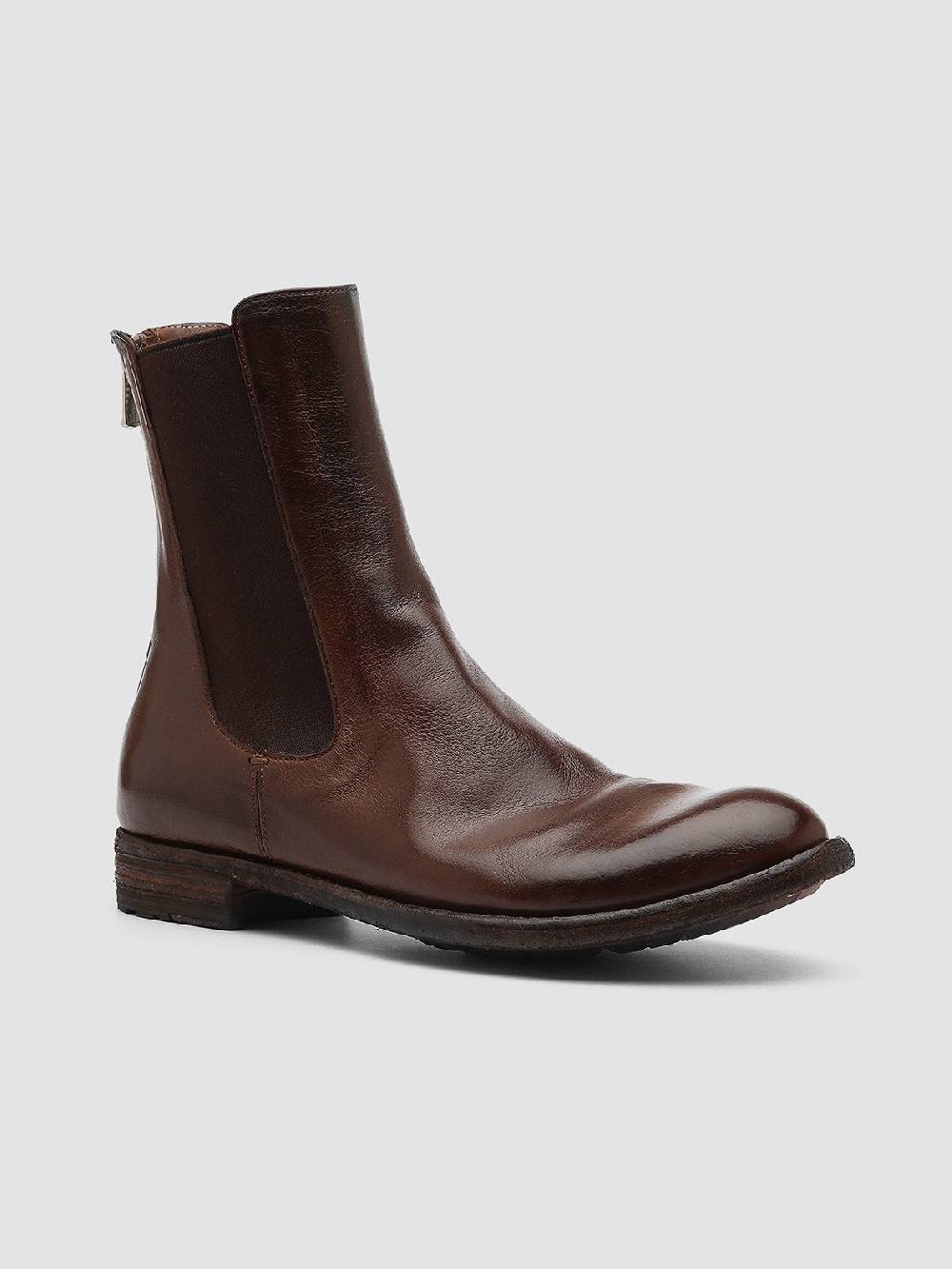 Officine Creative LEXIKON 073 Stivaletti Chelsea in Pelle Marrone Negozio