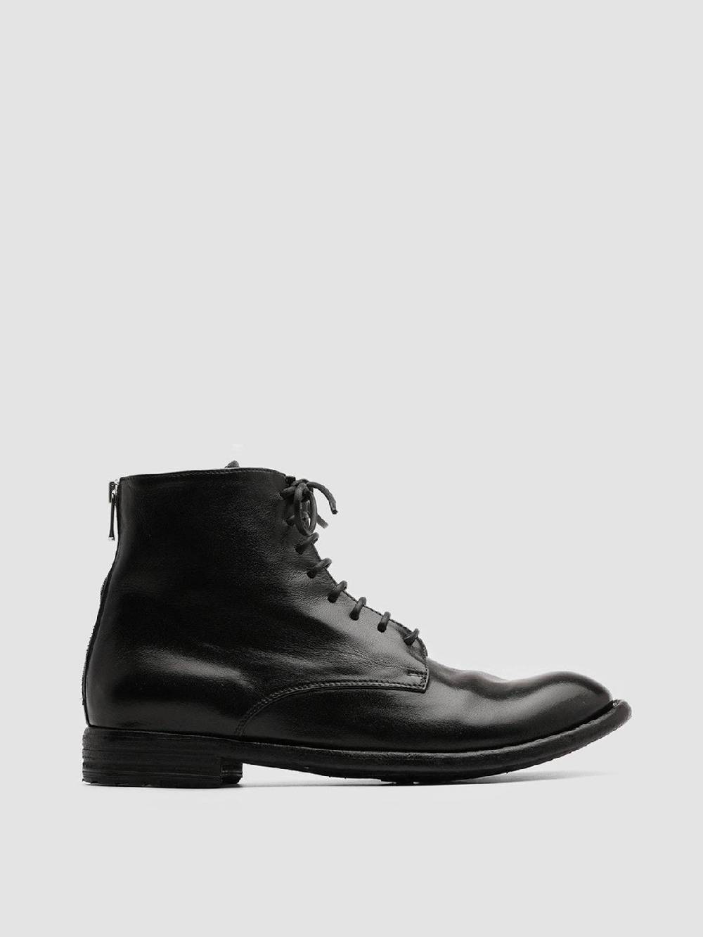 Officine Creative LEXIKON 123 Stivaletti in Pelle Nera con Zip Moda