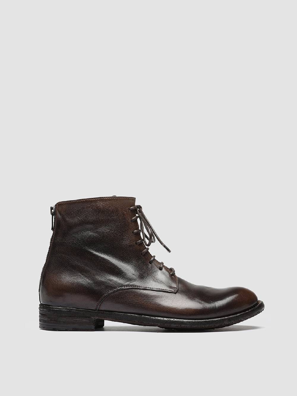 Officine Creative LEXIKON 123 Stivaletti in Pelle Marrone con Zip 2025
