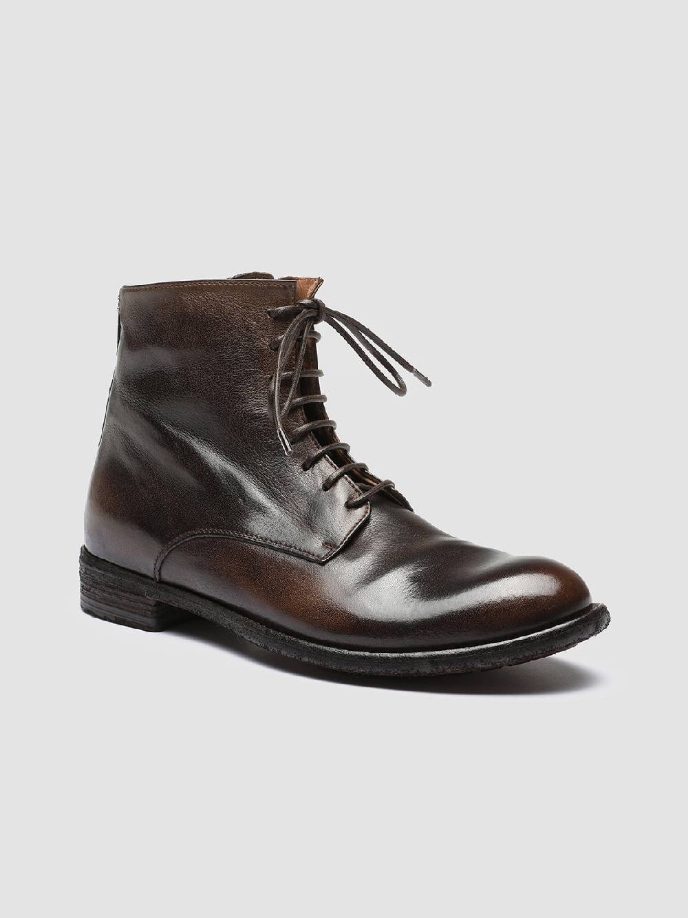 Officine Creative LEXIKON 123 Stivaletti in Pelle Marrone con Zip 2025