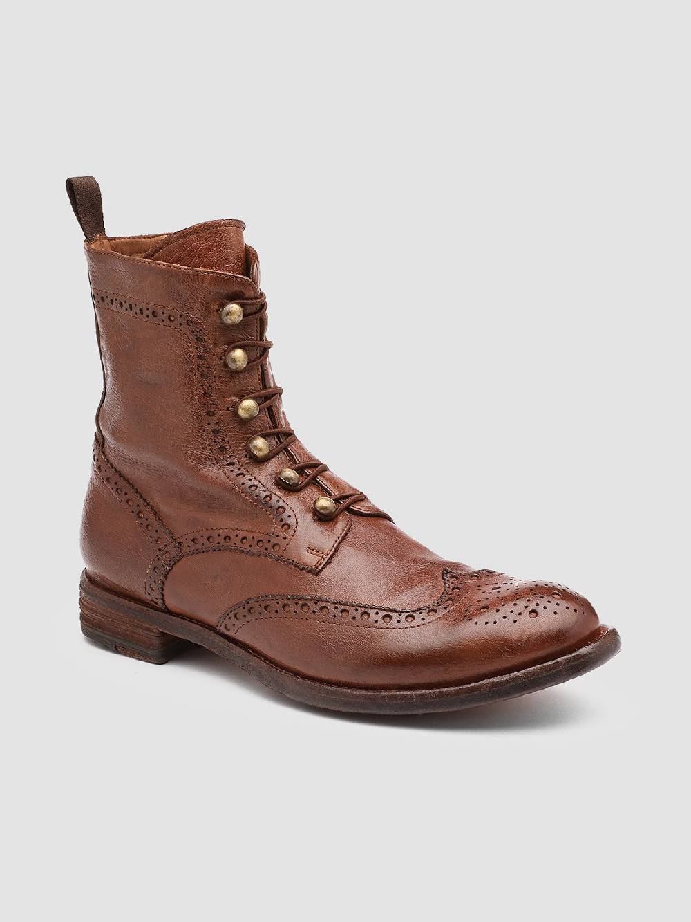 Officine Creative LEXIKON 131 Stivaletti in Pelle Marrone Italia