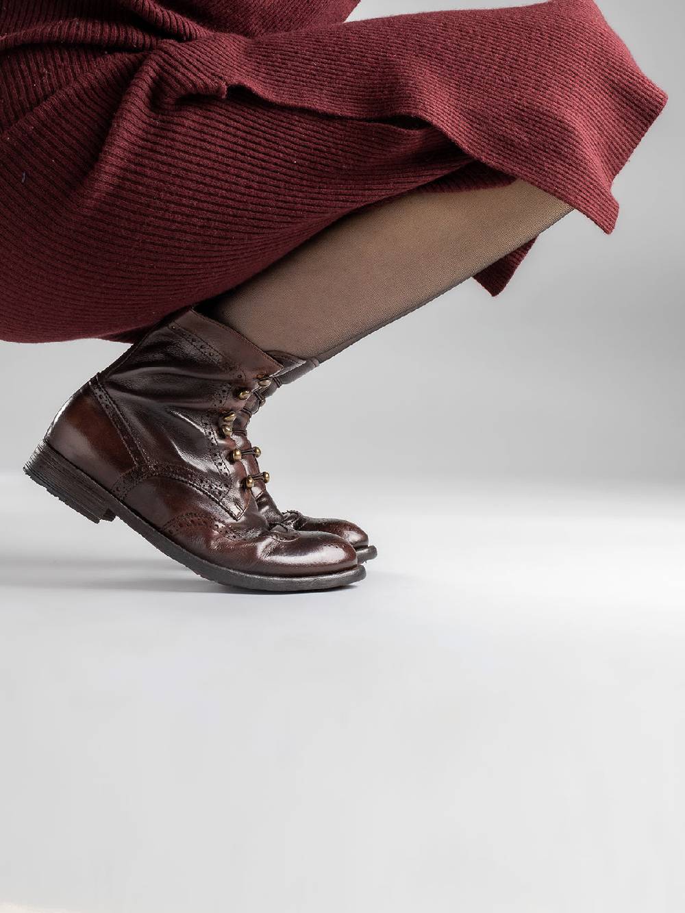 Officine Creative LEXIKON 131 Stivaletti in Pelle Marrone 2025