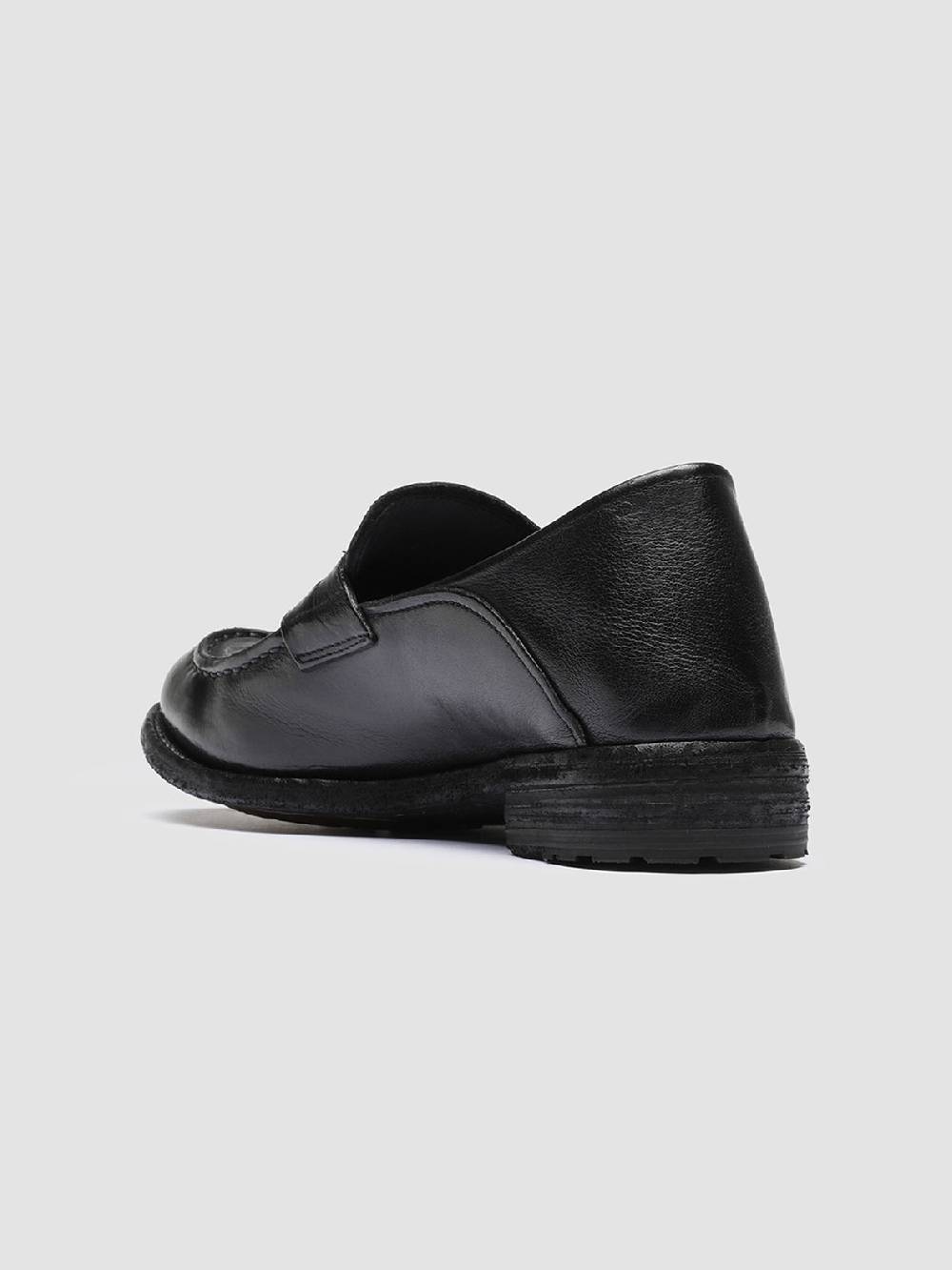 Officine Creative LEXIKON 140 Mocassini Penny Loafer in Pelle Nera In Linea