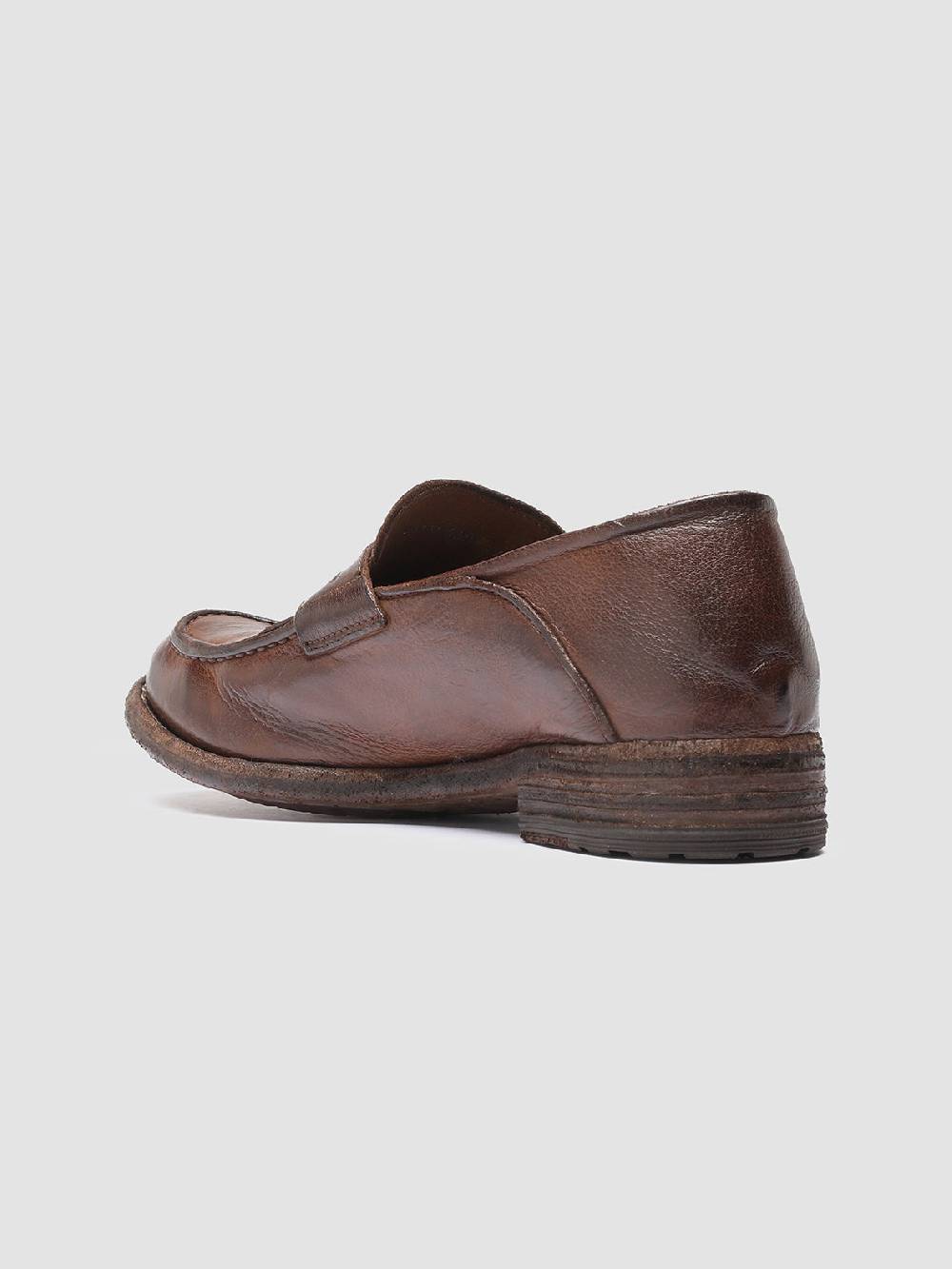 Officine Creative LEXIKON 140 Mocassini Penny Loafer in Pelle Marrone Nuovo