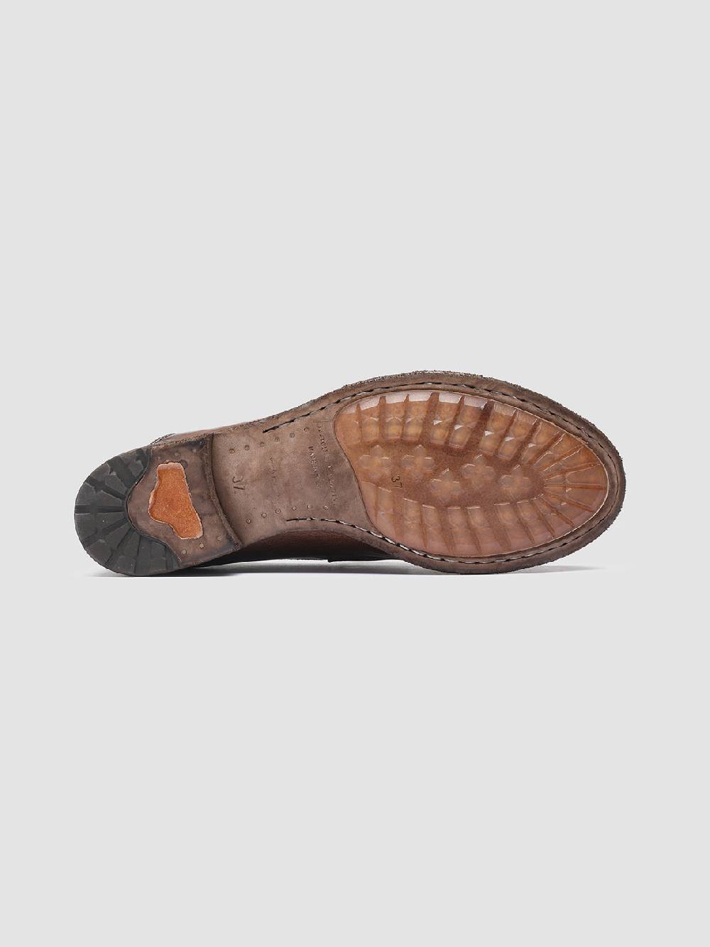 Officine Creative LEXIKON 140 Mocassini Penny Loafer in Pelle Marrone Nuovo