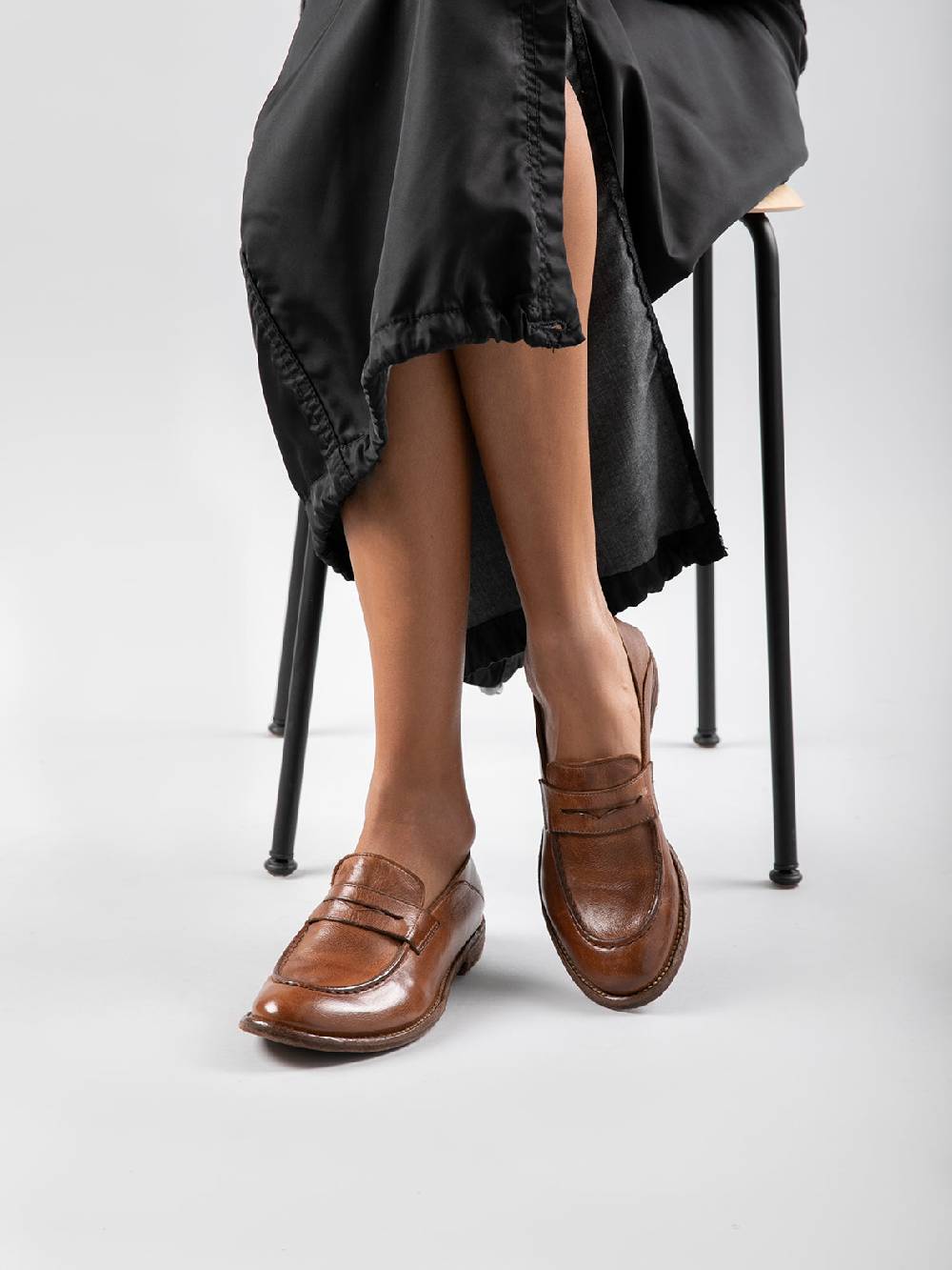 Officine Creative LEXIKON 516 Mocassini in Pelle Marrone Promozione