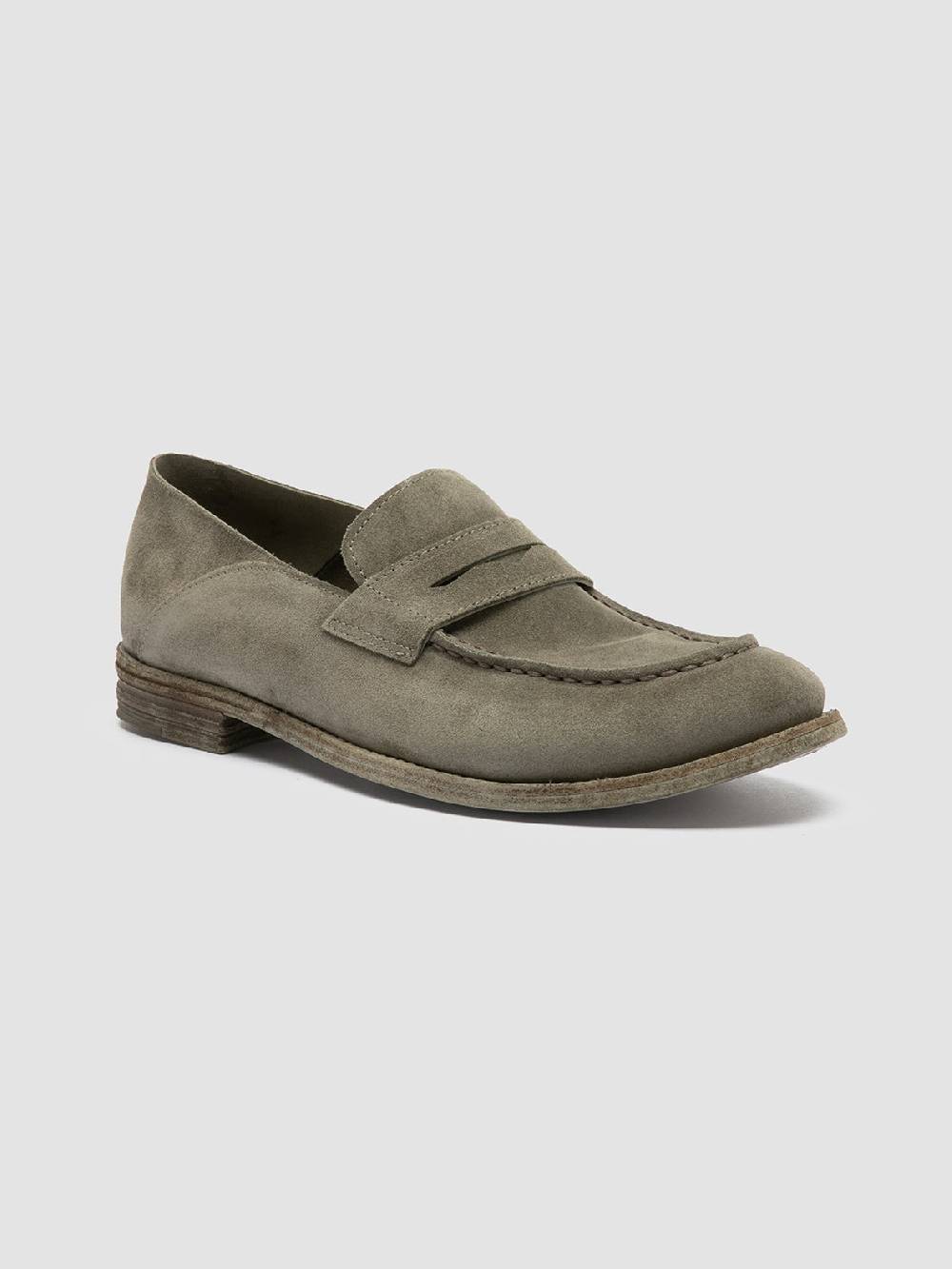 Officine Creative LEXIKON 516 Mocassini in Pelle Scamosciata Verde Spedizione Gratuita